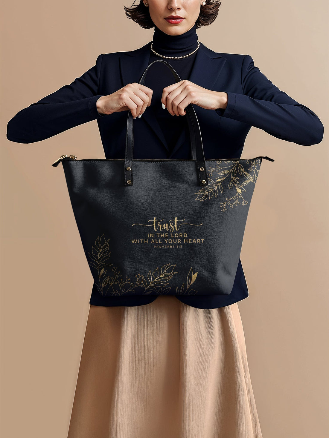 Trust - Proverbs 3:5 Leather Tote Bag Deal – Christian apparel for women – Premium Vegan Leather