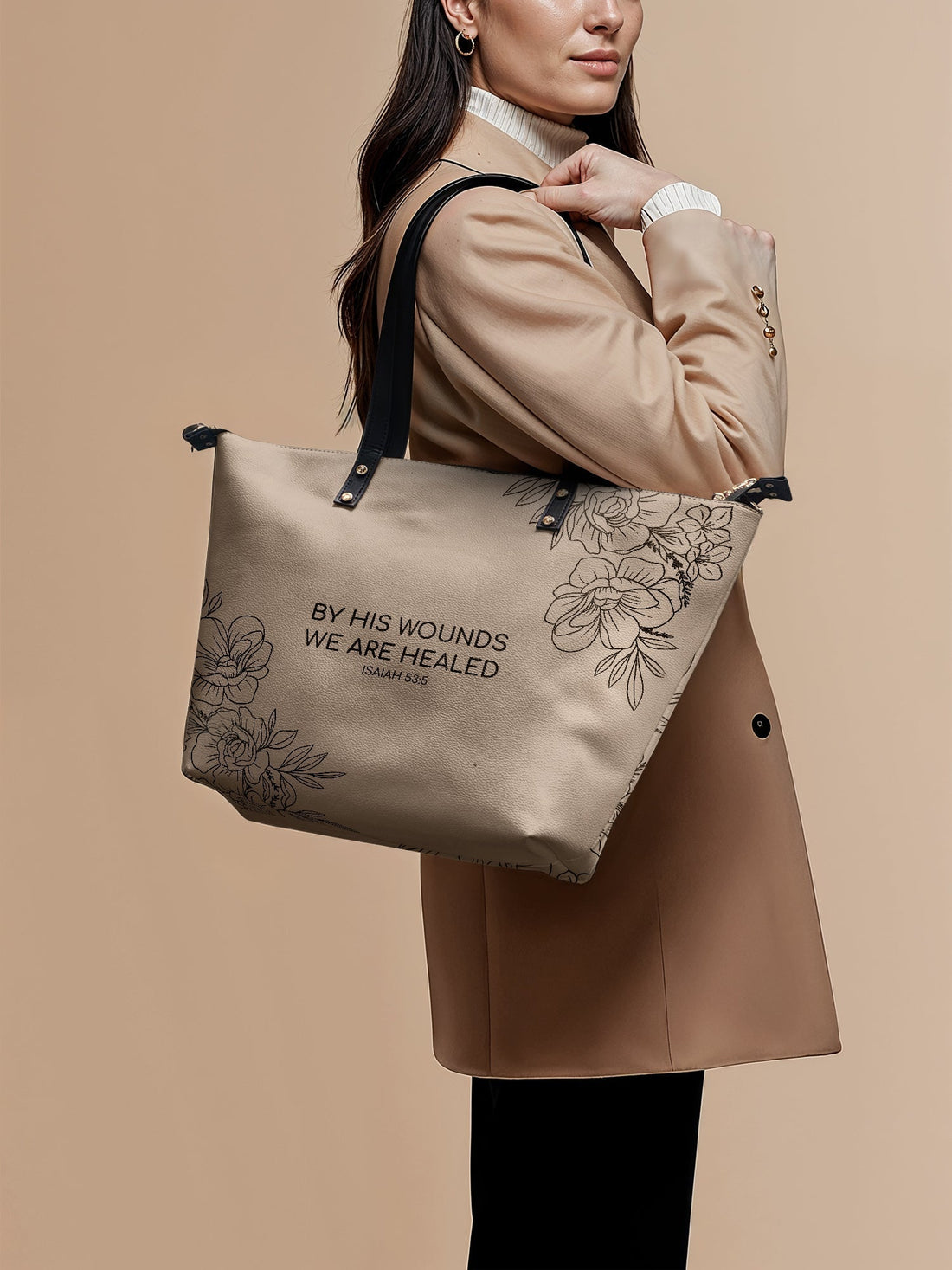 Complete - Isaiah 53:5 Leather Tote Bag Deal – Christian apparel for women – Premium Vegan Leather