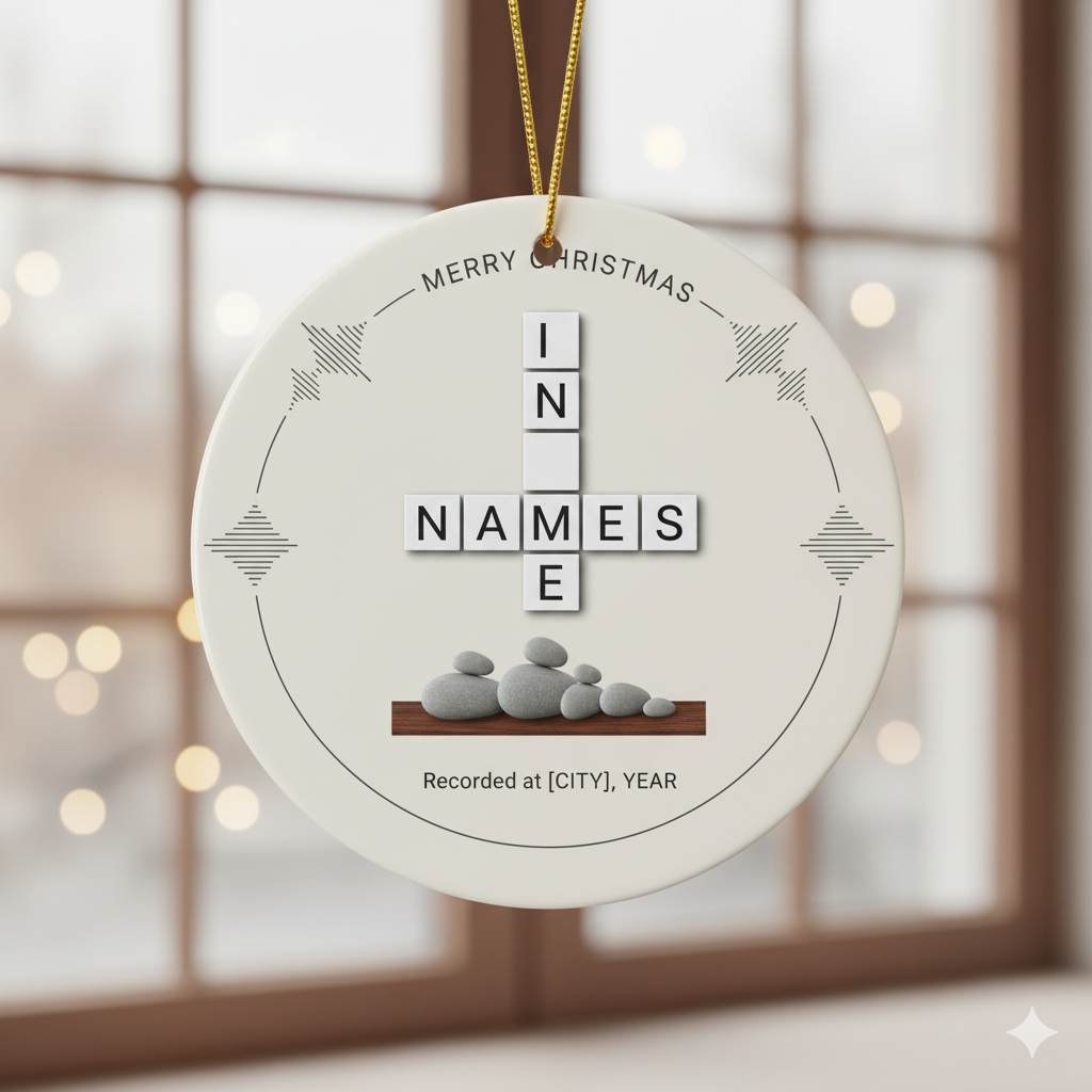 Personalized Christmas Ornament with City & Year, Custom Ceramic Holiday Decor, Unique Family Keepsake Gift for Xmas|ONM66