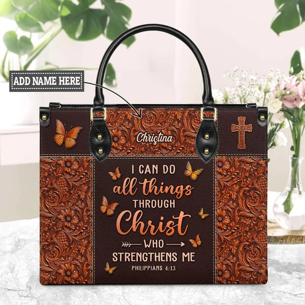 Christianartbag Handbags I Can Do All Things Through Christ Philippians 4 13 Leather – Christian apparel for women